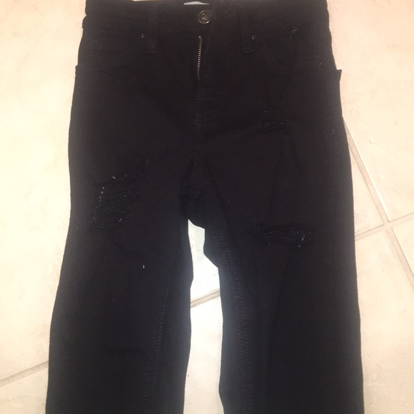 Topshop black destroyed jeans - Picture 2 of 6